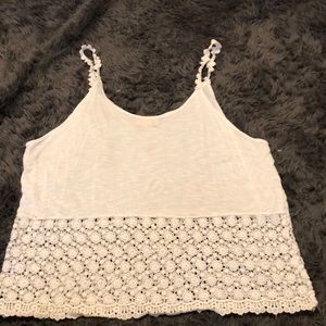 white lace crop